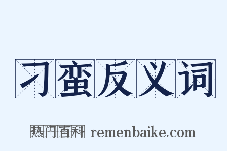 刁蛮反义词是什么意思的图片